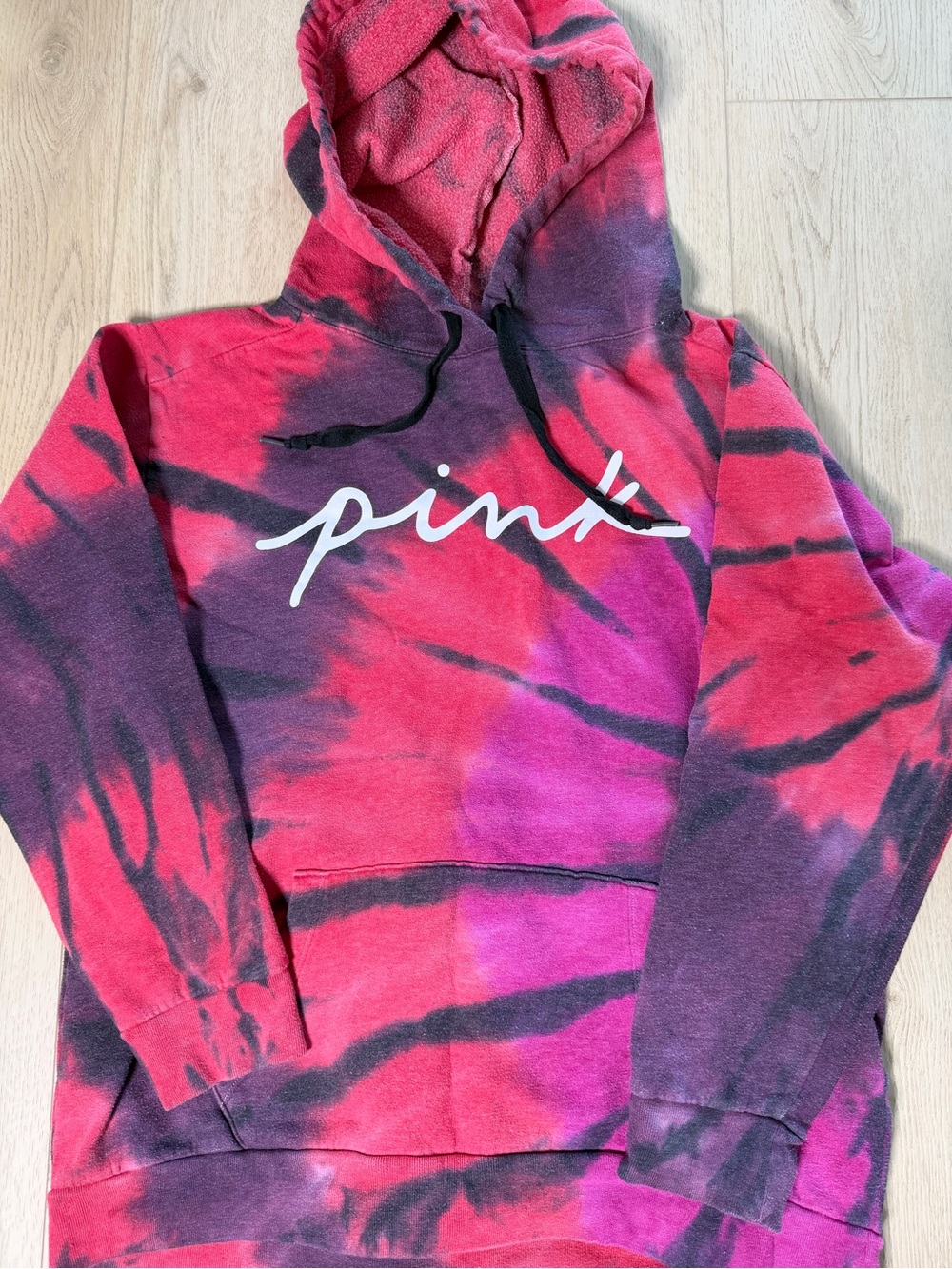 PINK Tie-Dye Hoodie & Jogger Set - Pink and Purple Size L - Picture 3 of 6